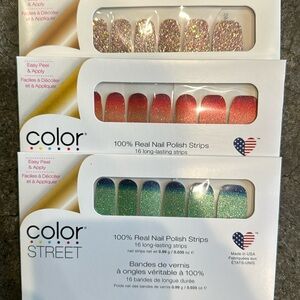 3 Color Street Nail Polish Strips